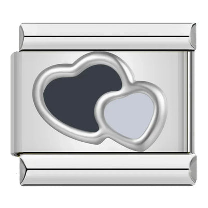 Silver & Gold Classic Symbol Italian Charms — Heart, Cross, Butterfly, Angel & Crown