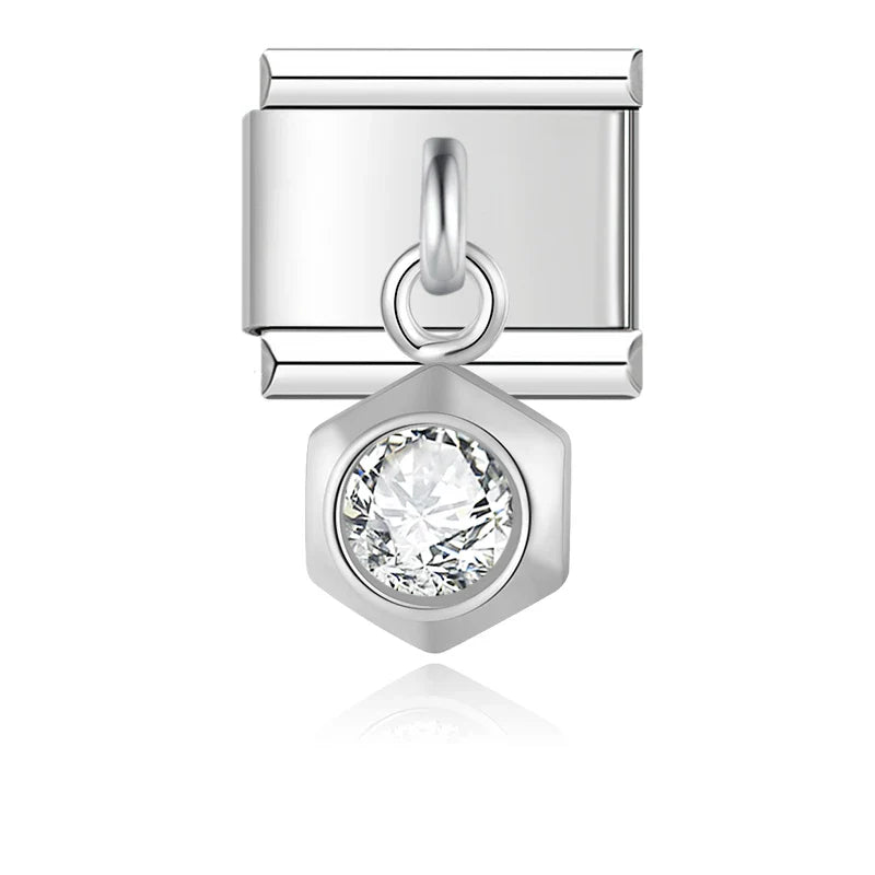 Round Star Heart CZ  DJ1466