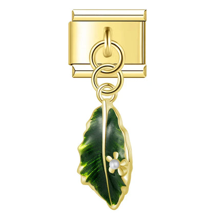 The Leaves Dangle Charm in Silver & Gold
