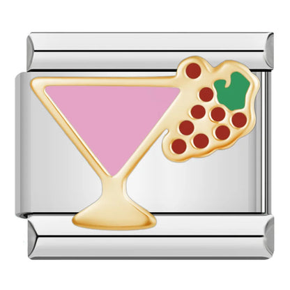 Feminine Beauty & Lifestyle Italian Charms — Woman, Stiletto, Lips, Be Nice & Cocktail Links