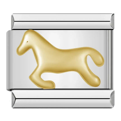 Silver & Gold Classic Symbol Italian Charms — Heart, Cross, Butterfly, Angel & Crown