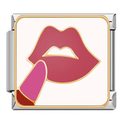 Feminine Beauty & Lifestyle Italian Charms — Woman, Stiletto, Lips, Be Nice & Cocktail Links