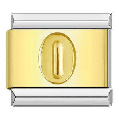 Classic Gold & Silver Number Italian Charms — Personalised Numeral 0–9 Bracelet Links