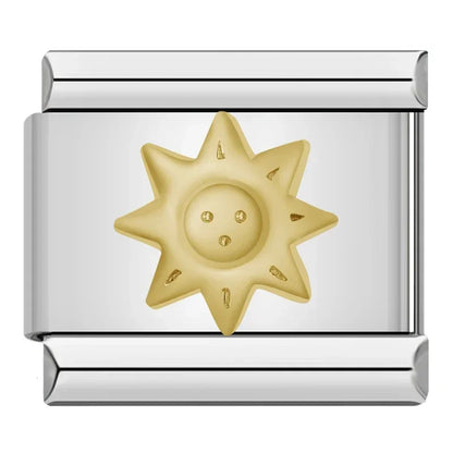 Silver & Gold Classic Symbol Italian Charms — Heart, Cross, Butterfly, Angel & Crown