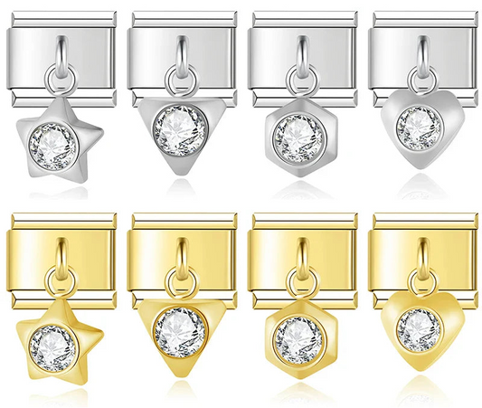 Round Star Heart CZ  DJ1466