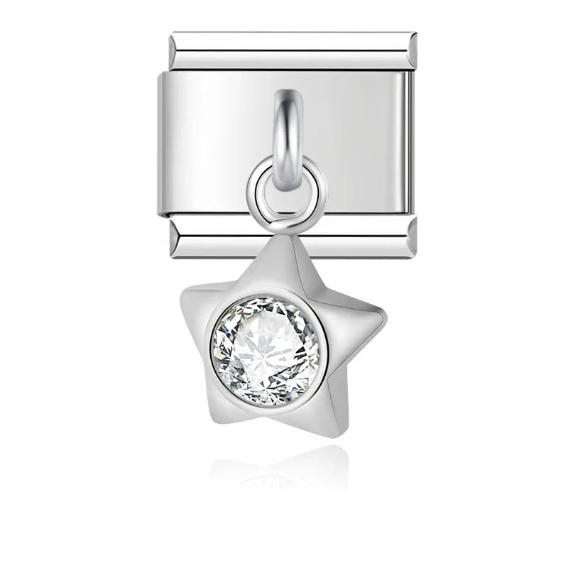 Round Star Heart CZ  DJ1466