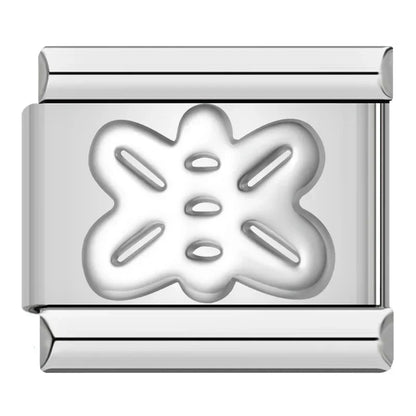 Silver & Gold Classic Symbol Italian Charms — Heart, Cross, Butterfly, Angel & Crown