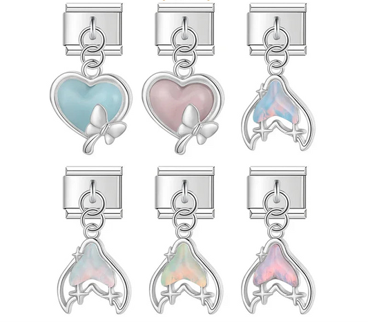 Mermaid Tail Heart CZ  DJ1385