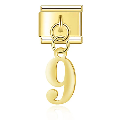 Engraved Floral Oval Single Link Charm