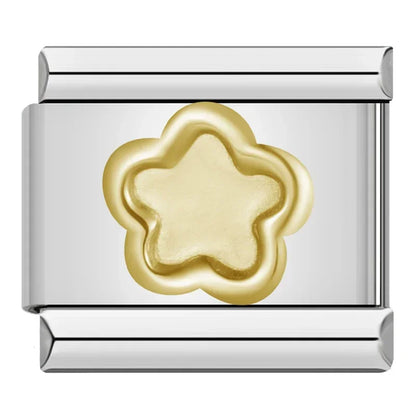 Silver & Gold Classic Symbol Italian Charms — Heart, Cross, Butterfly, Angel & Crown