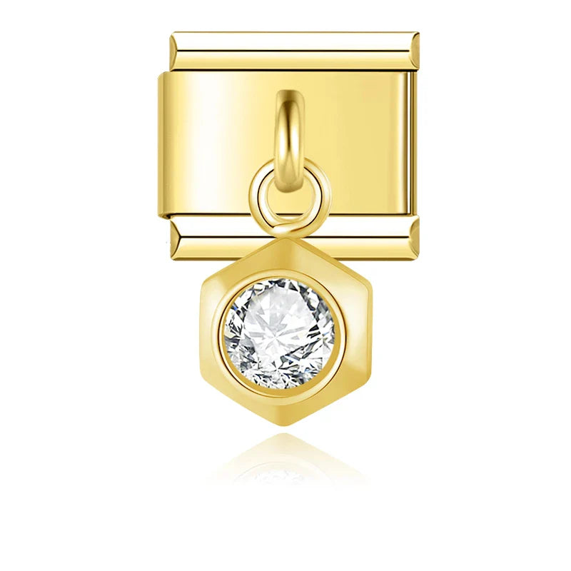 Round Star Heart CZ  DJ1466