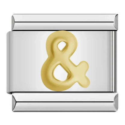 Silver & Gold Classic Symbol Italian Charms — Heart, Cross, Butterfly, Angel & Crown