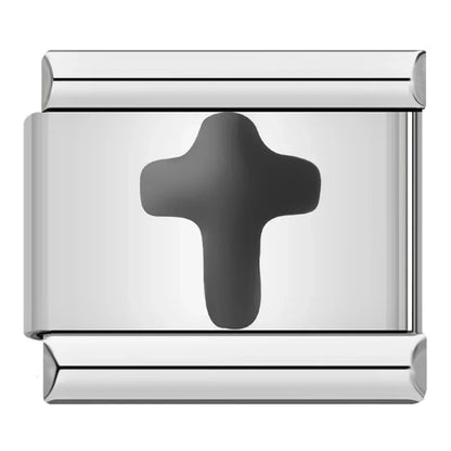 Silver & Gold Classic Symbol Italian Charms — Heart, Cross, Butterfly, Angel & Crown