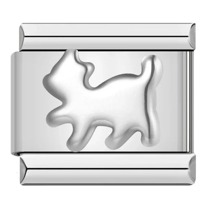 Silver & Gold Classic Symbol Italian Charms — Heart, Cross, Butterfly, Angel & Crown