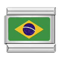 Brazil Flag Italian Charm