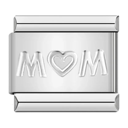 Silver & Gold Classic Symbol Italian Charms — Heart, Cross, Butterfly, Angel & Crown