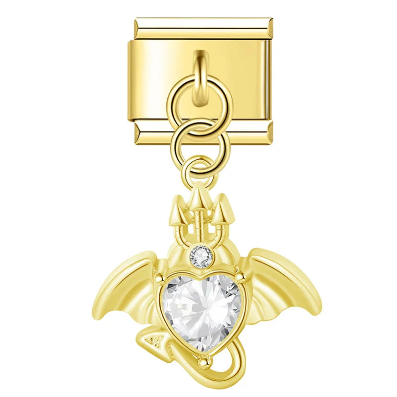 Bat Heart Shiny CZ  DJ1435