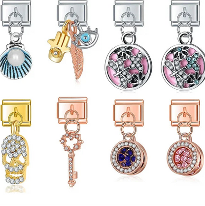 Enamel Lion & Lioness Dangle Charm for Charm Bracelets