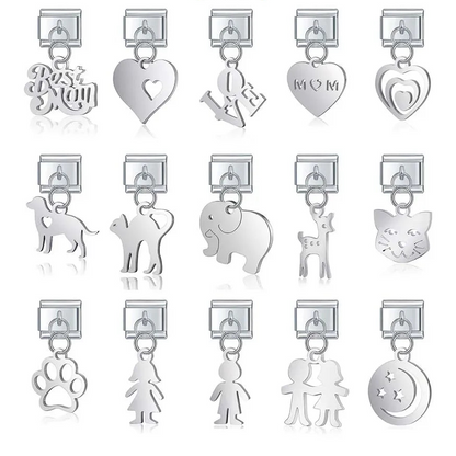 The Silver Symbols & Icons Dangle Charm Collection