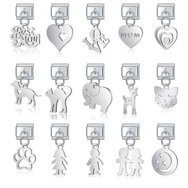 The Silver Symbols & Icons Dangle Charm Collection