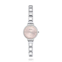 Elegant Round Sunray Dial Italian Charm Watch — Radiating Pattern Watch Bracelet