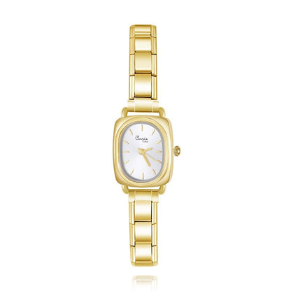 Retro Rounded Rectangle Italian Charm Watch — Vintage-Inspired Watch Bracelet