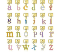 The Colourful Golden Lowercase Letter Dangle Charm A–Z
