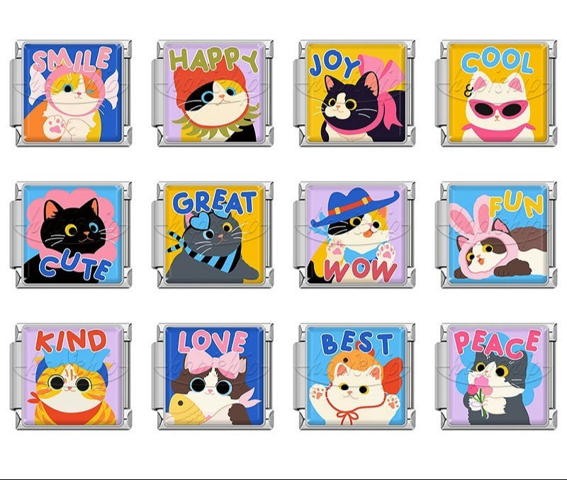 Lovely  Best  Love Cat TZ187-Silver