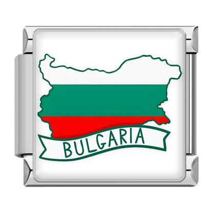 World Flags & Country Map Italian Charms — Uganda, Sudan, Saudi Arabia, Ireland, Colombia & More
