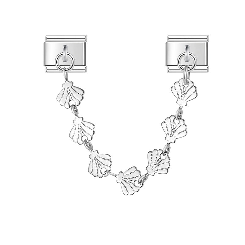 Shell Beads Chains silver&gold