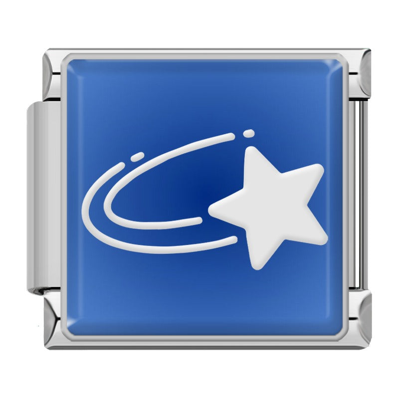 Blue starlit sky Moon Star Heart TZ168