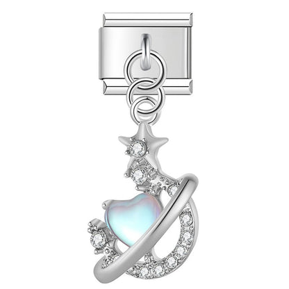 The Celestial Star & Botanical Pearl Dangle Charm