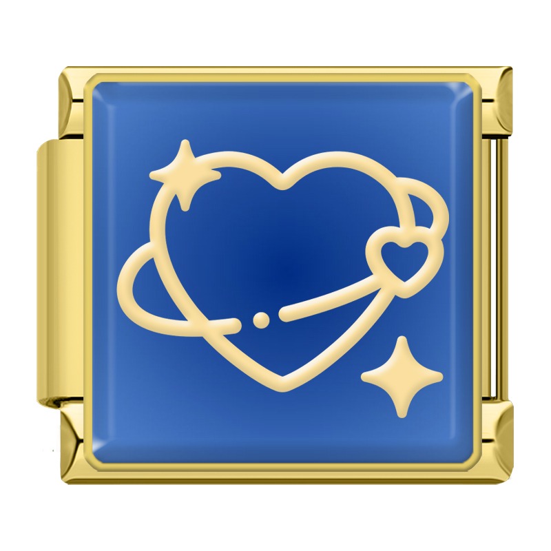 Blue starlit sky Moon Star Heart TZ168