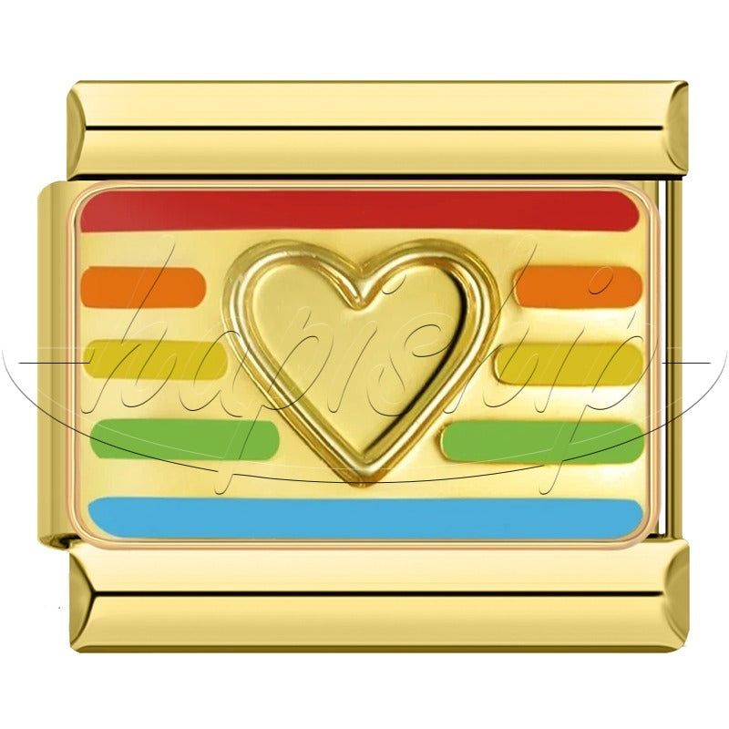 Golden Heart Rainbow Witch Stamp DJ2041-C