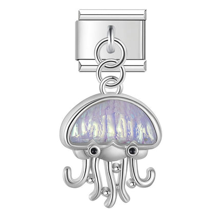Whimsical Iridescent Jellyfish Dangle Charm
