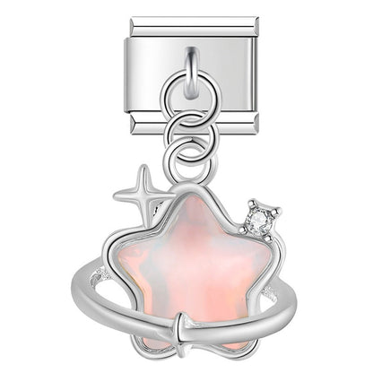 The Celestial Star & Ruffled Heart Dangle Charm