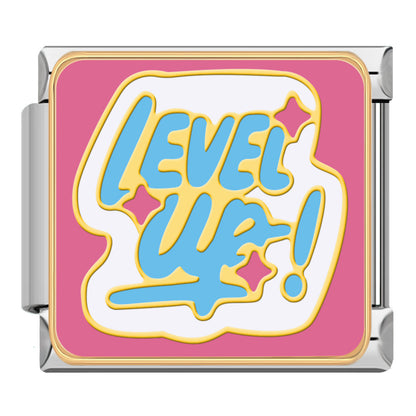 Pop Art Affirmation Italian Charms — Star, Like, Do It, Happy, Level Up, You Are Amazing & More