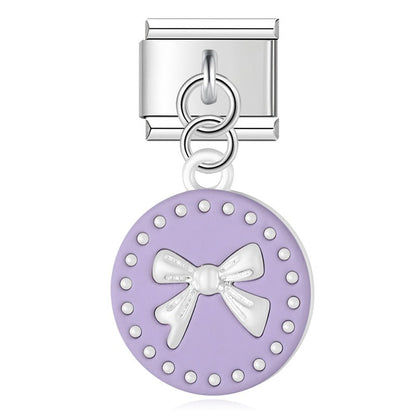 Glittery Enamel Polar Bear Dangle Charm