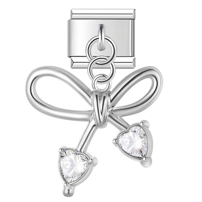 Enamel Deer & Fawn Dangle Charm for Charm Bracelets