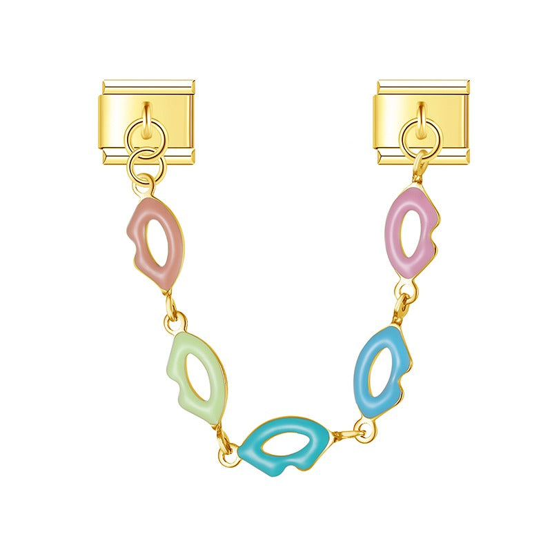 Heart Bow Butterfly Lip Chain DJ1692