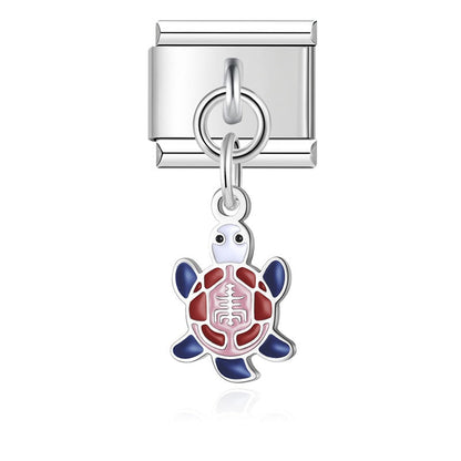 Sculpted Enamel Penguin Dangle Charm
