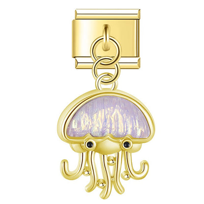 Whimsical Iridescent Jellyfish Dangle Charm