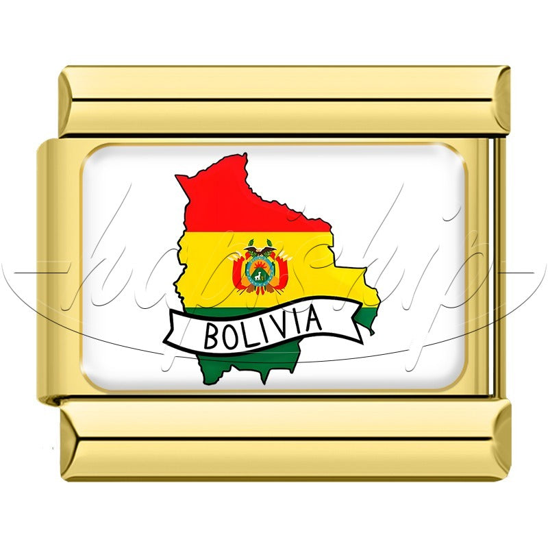 Golden National Topography Flag TZ006-Gold