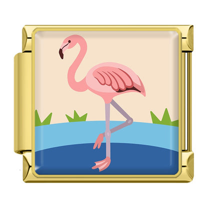 Wild Animal & Safari Wildlife Italian Charms — Penguin, Chameleon, Woodpecker & More
