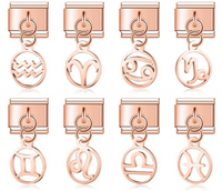 The Rose Gold 12 Constellation Zodiac Dangle Charm