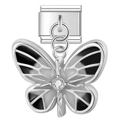 The Colourful Butterfly Dangle Charm in Gold