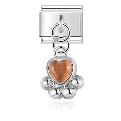 The Cat Claw Dangle Charm in Silver & Gold