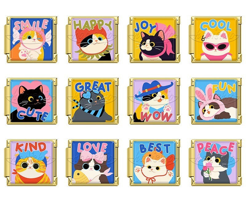 Golden Sweet Kind Happy Cat TZ187-Gold