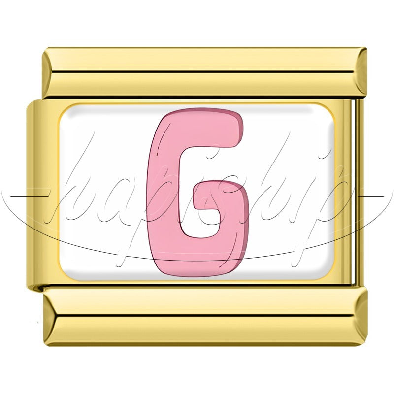 Golden Colorful 26 English Letters TZ037-Gold
