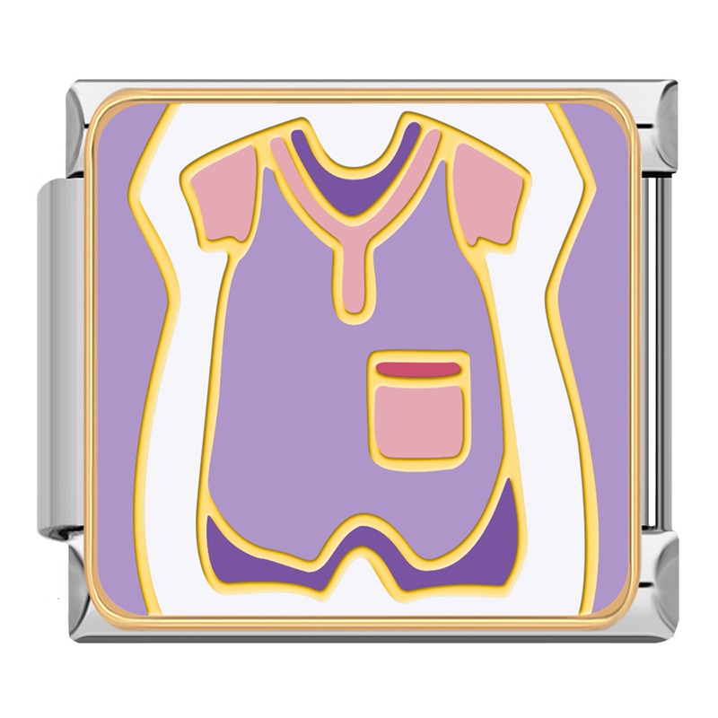 baby designs charms in purple – baby romper charm, Italian charm bracelet charm by Charmtastic